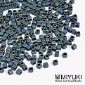 Бисер японский Miyuki Cubes SB18-2064, 1,8 мм, Ирис зеленый матовый (BIS-053285)