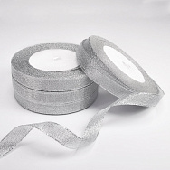 Стрічка парчева, 12 мм, Срібляста (LEN-033614)