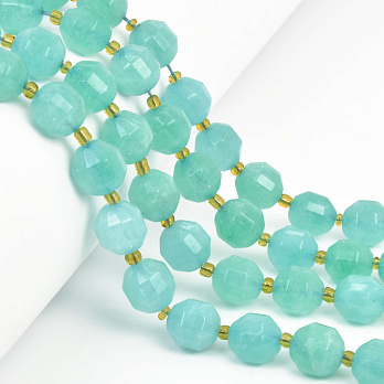 Бусины Доломит, Натур. камень, 10 мм, Круглые граненые (BUS-058214)