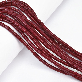 Намистини Бірюза пофарбована, Синт. камінь, 5х3 мм, Циліндр (BUS-057561)