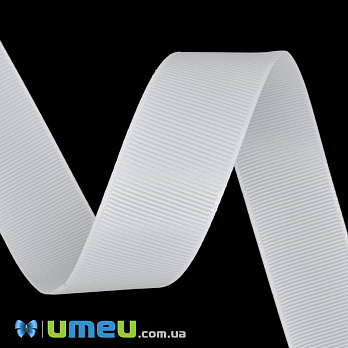 [Архів] Репсова стрічка, 25 мм, Біла (LEN-039221)