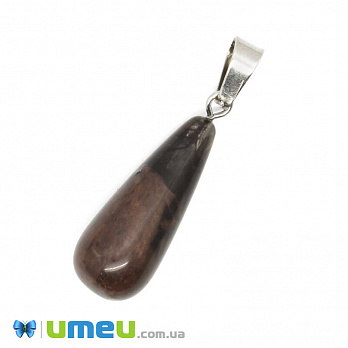 Підвіска Крапля з натурального каменю, Агат, 34х10 мм (POD-043115)