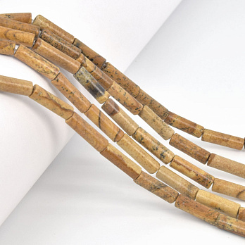 Бусины Яшма пейзажная, Натур. камень, 13-14 мм, Боченок (BUS-058154)