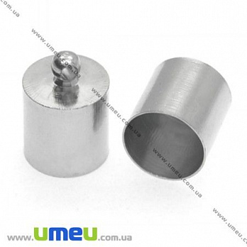 Ковпачок металевий, 13х9 мм, Темне срібло (OBN-008474)