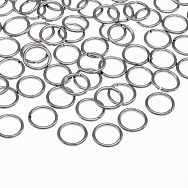 Колечки из нерж. стали, 6 мм, 1 мм, Темное серебро (STL-049197)