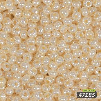 Бісер чеський №581 / 47185, Жовто-бежевий, Перламутровий, 10/0 (BIS-010151)