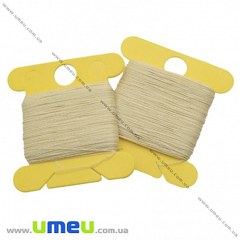 Нитка для бісеру яка світиться в темряві, Бежева №1206, 30 м (MUL-020540)