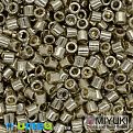 Бисер японский Miyuki Delica 8/0 DBL1831, Duracoat Galvanized, Серебристый (BIS-045897)