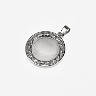 Основа кругла з нерж. сталі, 24,5х21,5 мм, 15 мм, Темне срібло (STL-059500)