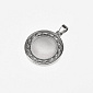 Основа кругла з нерж. сталі, 24,5х21,5 мм, 15 мм, Темне срібло (STL-059500)