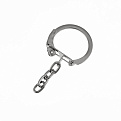 Основа для брелка, Темне срібло, 23 мм, 43 мм (OSN-062377)