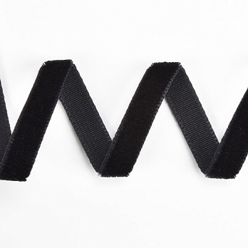 Лента бархатная, 7 мм, Черная (LEN-042640)