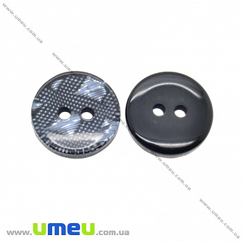 Пуговица пластиковая Круглая, 13 мм, Серая (PUG-016471)