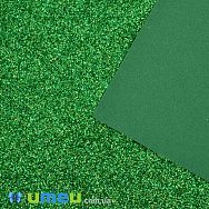 Фоамиран глиттерный, 2 мм, Зеленый, 20х30 см (FOM-047622)