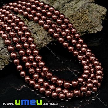 Намистини чеське скло Preciosa Перли 6 мм 70010, Коричневий (BUS-036075)