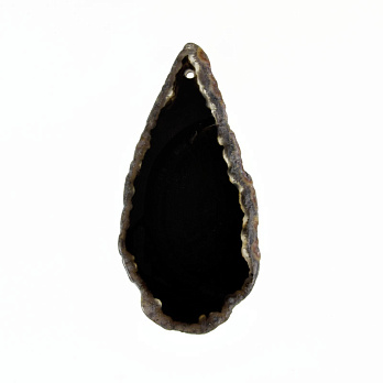 Срез Агата, Черный, 67х31 мм (POD-032543)