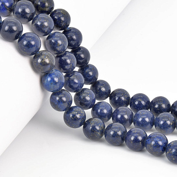 Намистини Ляпіс Лазурит, Натур. камінь, 10 мм, Круглі (BUS-058079)