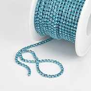Стразовий ланцюг SS6 - 2,0 мм, Блакитний, Стрази скляні блакитні (ZEP-040480)