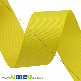[Архів] Репсова стрічка, 40 мм, Жовта (LEN-016802)
