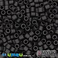 Бисер японский Miyuki Delica 8/0 DBL310, Черный матовый (BIS-045892)