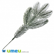 Гілка ялинки в снігу, Зелена, 23-24 см (DEC-047424)