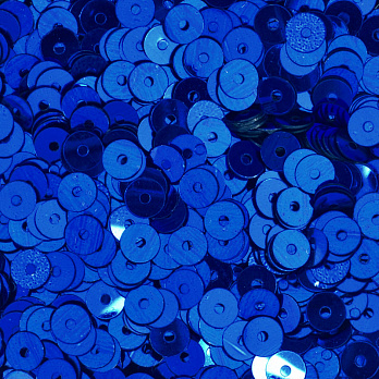Пайетки Китай круглые, 5 мм, Синие, 5 г (PAI-052268)