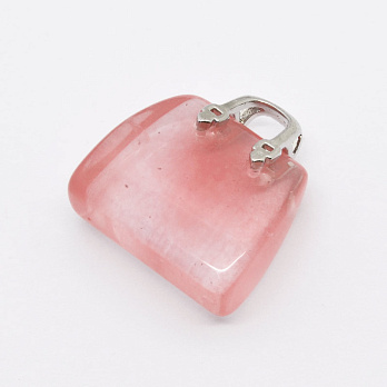 Подвеска Сумочка, Имитация натурального камня, 26,5х25х11 мм (POD-054439)