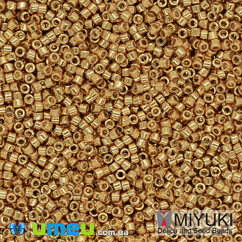 Бісер японський Miyuki Delica 11/0 DB1833, Duracoat Galvanized, Золотистий (BIS-040560)