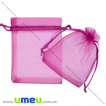 Подарочная упаковка из органзы, 10х12 см, Малиновая (UPK-009769)