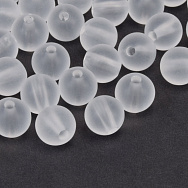 Намистини акрилові матові, Круглі, 10 мм, Білі (BUS-059761)