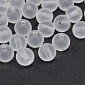 Намистини акрилові матові, Круглі, 10 мм, Білі (BUS-059761)