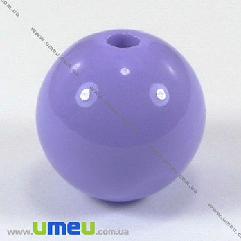 Бусины пластиковые Круглые, 18 мм, Сиреневые (BUS-002893)