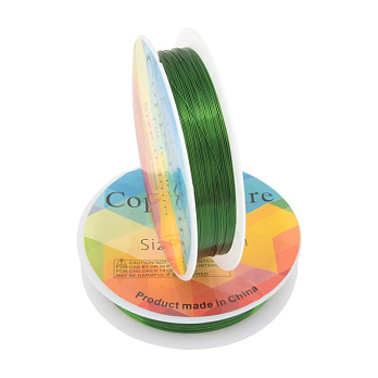 Проволока медная, 0,3 мм, Зеленая (LES-000407)