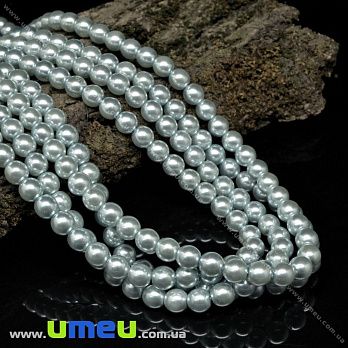 Намистини чеське скло Preciosa Перли 6 мм 70433, Блакитний світлий (BUS-036089)