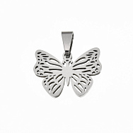 Підвіска з нерж. сталі Метелик, 20х15 мм, Темне срібло (STL-060679)