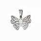 Підвіска з нерж. сталі Метелик, 20х15 мм, Темне срібло (STL-060679)