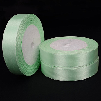 Атласна стрічка, 25 мм, М'ята світла (LEN-055237)