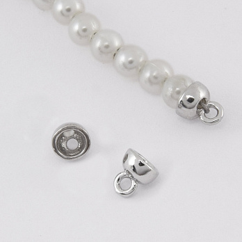 Тримачі-протектори для тросика, 5х4,5 мм, Латунь з покриттям Родій (BUS-058480)