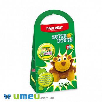 Масса для лепки Paulinda Super Dough Fun4one Лев (подвижные глаза) (DIF-043539)