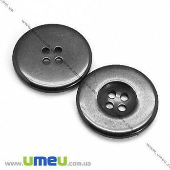 Пуговица пластиковая Круглая, 13 мм, Черная (PUG-008952)