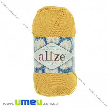 Пряжа Alize Miss 50 г, 280 м, Желтая 216, 1 моток (YAR-025109)