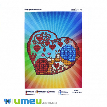 Схема для выш. бісером Юма, Поцілунок закоханих, 25х19 см (UPK-048393)
