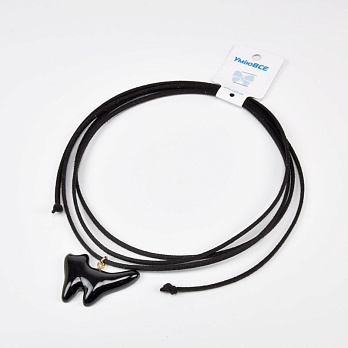 Підвіска Котик на шнурку, 40х27 мм (BUS-059017)