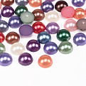 Полубусины пластиковые Жемчуг, 8 мм, Круглые, Микс (KAB-055201)