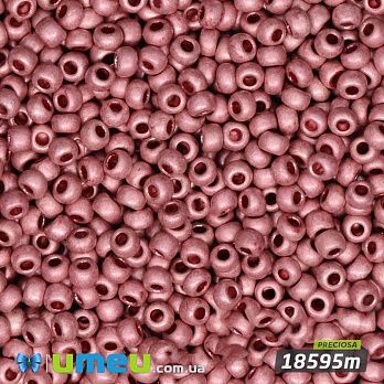 Бисер чешский №920m/18595m, Розовый, Металлизированный матовый, 10/0 (BIS-008386)