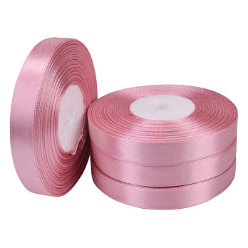 Атласная лента, 12 мм, Розовая (LEN-052724)