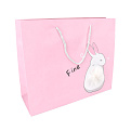 Подарочный пакет Кролик, 32х26х11 см, Розовый (UPK-035678)