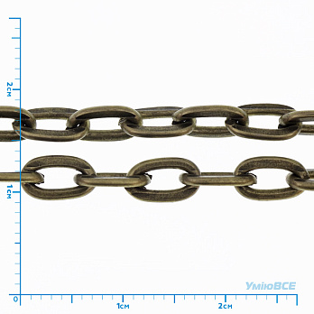 Ланцюг, Антична бронза, 6,5х4 мм (ZEP-056051)