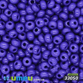 Бісер чеський 6/0, №33050, Синій, Натуральний (BIS-025519)