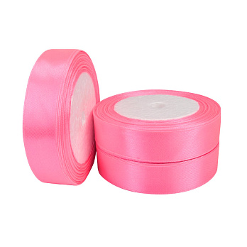 Атласна стрічка, 20 мм, Рожева (LEN-060336)